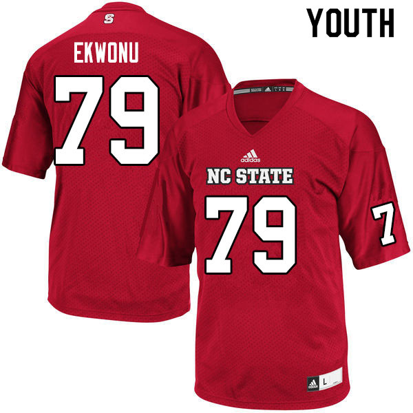 Youth #79 Ikem Ekwonu NC State Wolfpack College Football Jerseys Sale-Red
